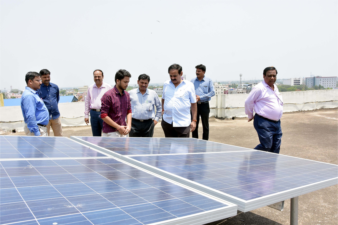 Rooftop Solar Power Plant inaugurated by Chairman of Koustuv Group Er. Prabhat Ranjan Mallick. Students of Department of EE & EEE has created this as a part of their project.