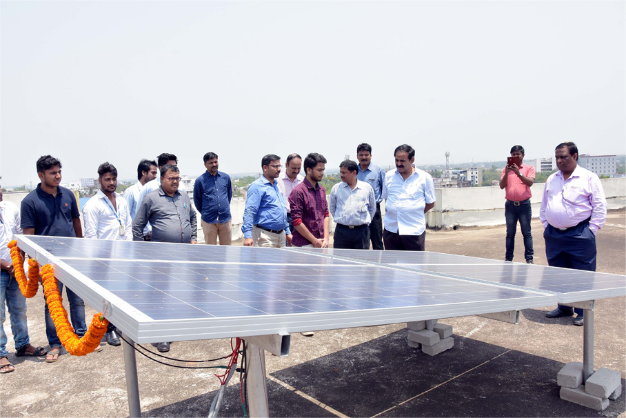 Rooftop Solar Power Plant inaugurated by Chairman of Koustuv Group Er. Prabhat Ranjan Mallick. Students of Department of EE & EEE has created this as a part of their project.