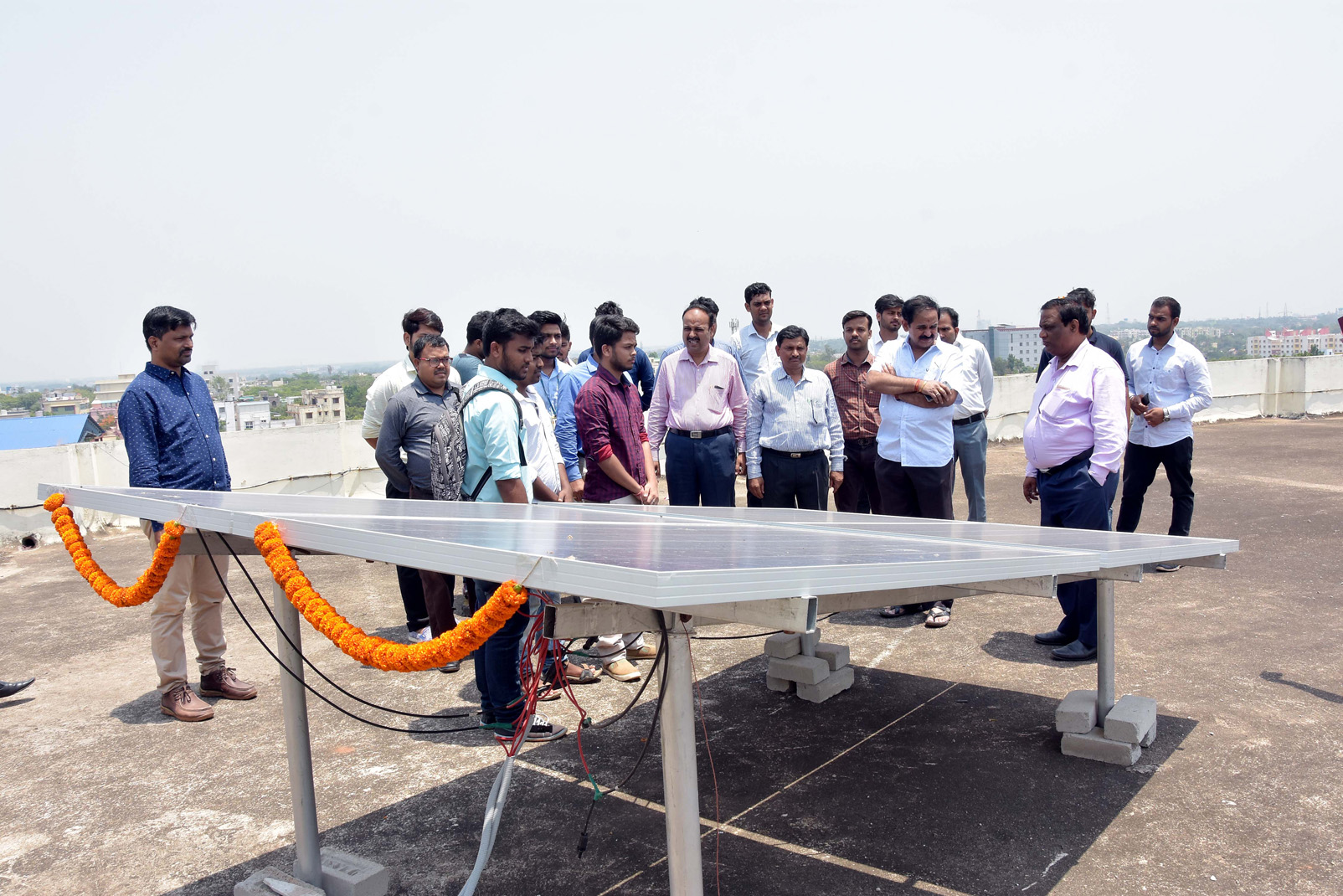 Rooftop Solar Power Plant inaugurated by Chairman of Koustuv Group Er. Prabhat Ranjan Mallick. Students of Department of EE & EEE has created this as a part of their project.