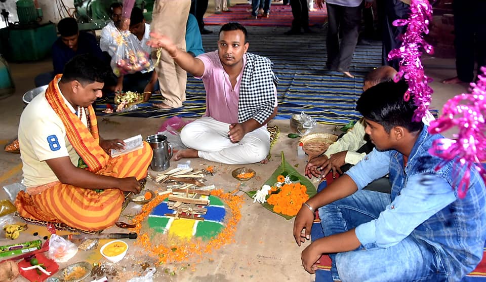 Vishwakarma Puja at Koustuv Technical Campus.