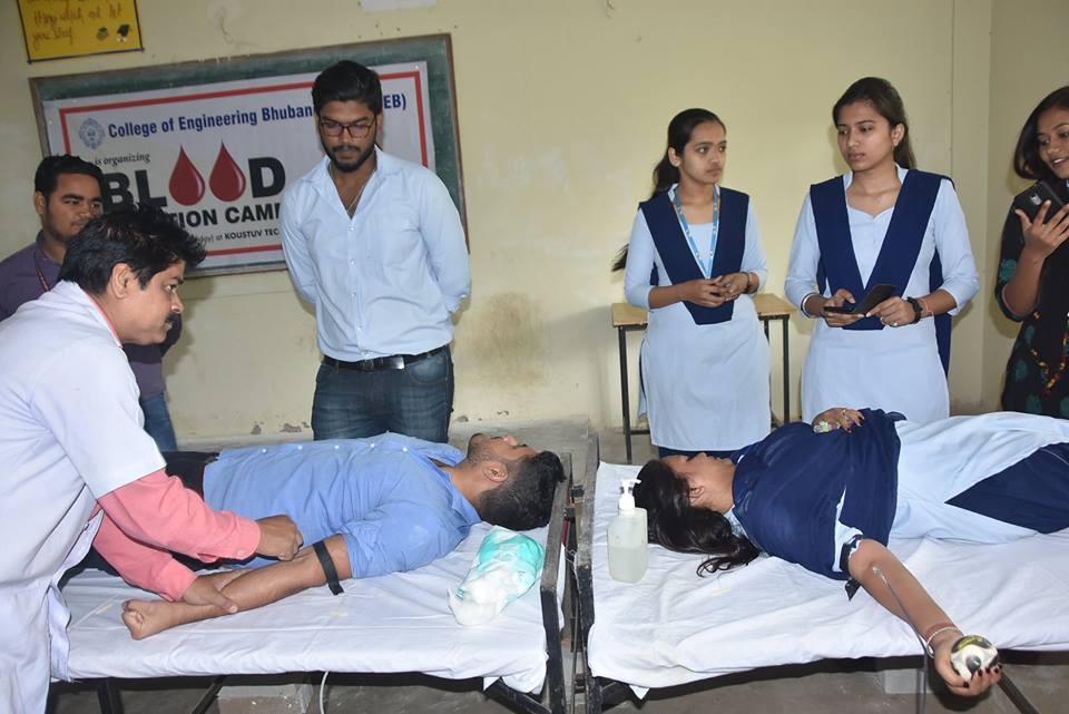 Blood Donation Camp was organized by the College of Engineering Bhubaneswar (COEB) on 1st February 2019 at the Kousuv Technical Campus.