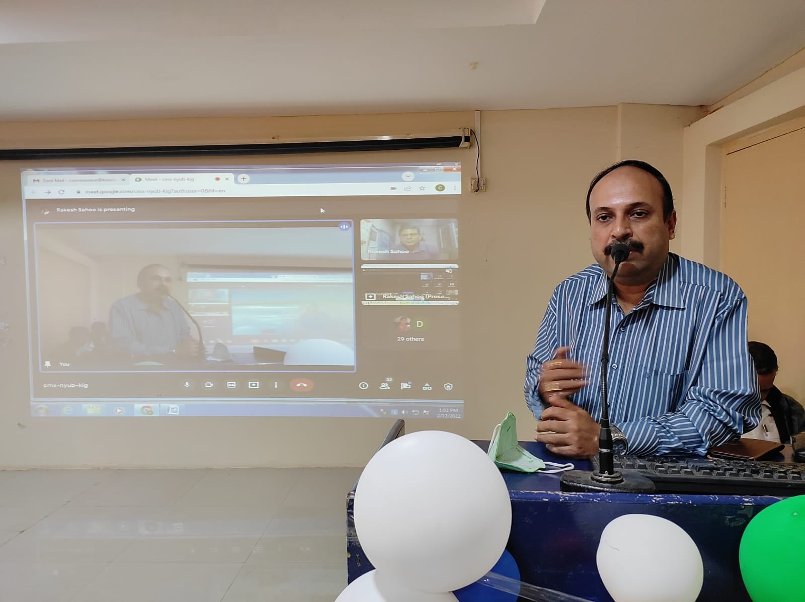 Valedictory ceremony of National Level webinar on the topic ‘Key technology in wireless communication: AI (Artificial Intelligence) the frontliner’ conducted on 12th February 2022 at COEB Conference Hall. Chief resource person on this occasion was Shri Rakesh Kumar Sahoo, Dept. of CMTC BSNL, Odisha. In his address, he explained vividly about artificial intelligence and its implications on wireless communication. He focuses on evolution of wireless communication from 1st generation to 6th generations. He further explained the various difficulties faced in each generation and the corresponding improvements made in the next generation. Various advanced techniques used in present generation that helped in augmentation of data range were also discussed.
In his address, Shri Koustuv Mallick, Trustee NDET, said that 5G technology is going to be relevant in days ahead. He narrated about the implementation of wireless technology in IoT field and how the latest technology is helping in saving the power with increased efficiency.
At the beginning of the valedictory ceremony, welcome address was given by Prof. (Dr.) Loknath Sarangi, Convener - NWKTWC – 2022. In his address Prof. (Dr.) Subrat Kumar Mohanty, Principal COEB said that the session has touched almost all aspects of Artificial Intelligence. At the end, the vote of thanks proposed by Prof. Snehasis Dey, Convener - NWKTWC – 2022. This webinar was attended by around 69 students. Research Scholars and faculties from numerous institutes of India have participated in this webinar.