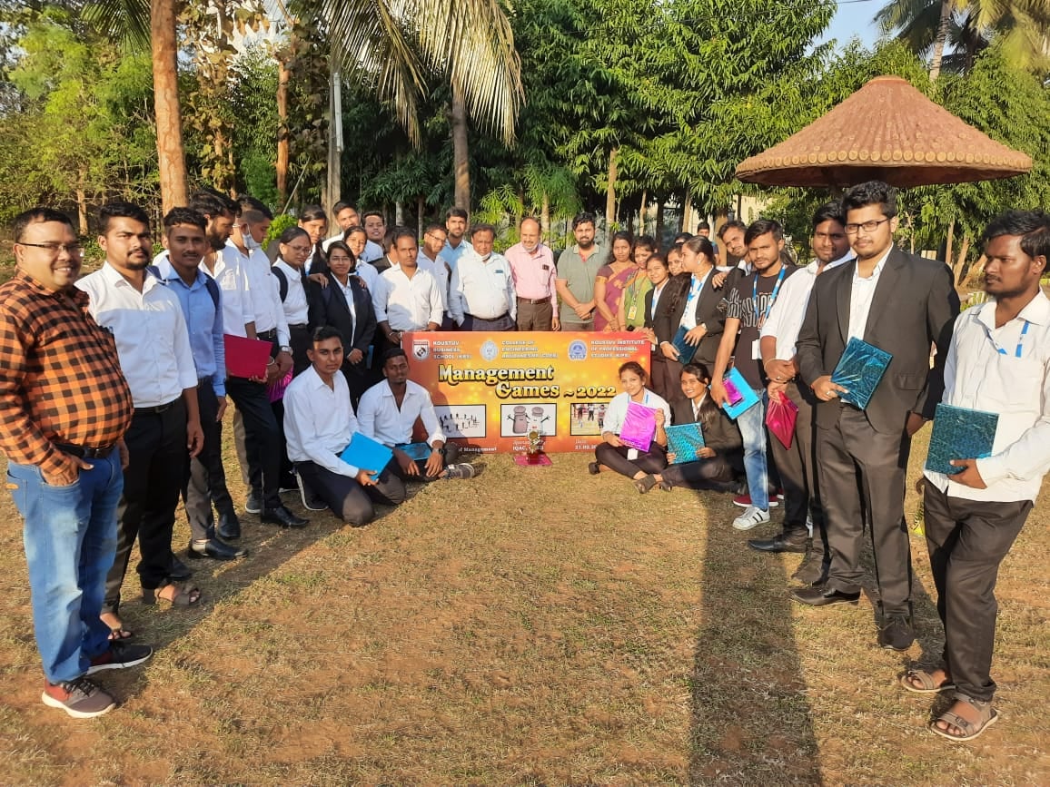 Management Games – 2022 was jointly organized by College of Engineering Bhubaneswar (COEB), Koustuv Business School (KBS) and Koustuv Institute of Professional Studies (KIPS) on 21st February 2022 at Koustuv Technical Campus. The management students of these institutions have enthusiastically participated in Desert Survival, Salt and Pepper Minefield games. These games are entertaining as well as educative. Management games give a sense of practical applicability of the subject and the concepts that are learned are inscribed in a better manner because the students have practical experience of the concept.
The event concluded with a prize distribution ceremony. Shri Koustuv Mallick, Trustee NDET graced the function as the chief guest. In his address, he spoke on the importance of management games and about its value addition. He further said it is necessary to keep new age management students motivated and engaged. In his address Prof. (Dr.) Sadasiv Dash, Registrar COEB and distinguished guest on this occasion, hoped the games will dictate the success of the business for the new age management graduates. Another distinguished guest of the occasion Prof. (Dr.) Subrat Kumar Mohanty, Principal COEB expects the students would have learned the rudiments of management lessons through these beautiful world of games. All the winners were received prizes and winning trophy from the guests in the presence of Prof. (Dr.) Sasmita Nayak, Principal KBS, faculty members and students. 
Prof. Monalisha Patel introduced the guests as well as anchored the programme. The event coordinated by Prof. Anurag Sahani and Prof.  Bhakta Charan Jena.
WINNERS OF MANAGEMENT GAMES – 2022
MINEFIELD GAMES
Winner: Milan Bastia, Prakash Kumar Dash & Jayant Kumar Behera
Runner-up: Dinesh Dalabereha, Debi Prasad Bramha & Alina Sethi
SALT AND PEPPER
Winner: Simran Dash & Pritam Kumar Nayak
Runner-up:  Devi Prasad Bramha & Prakash Kumar Dash
DESERT SURVIVAL
Winning Team: Suchitra Moharana, Aditya Narayan Pratihari, T Yamini, Pragati Chhottaray, Rashmi Ranjaita Pani Nand Kishore Jha, & B. Nanda