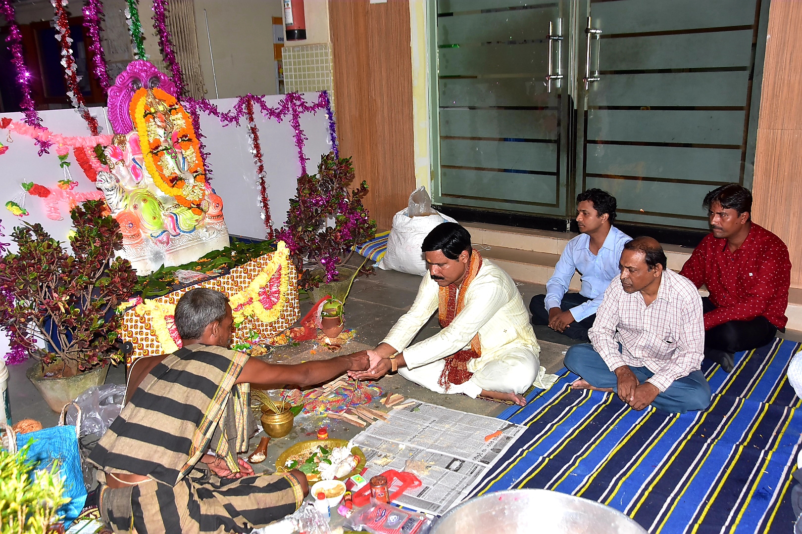 Ganesh Puja celebration at Koustuv Technical Campus