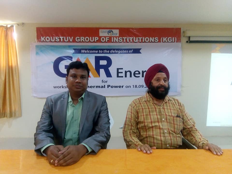 Workshop on Thermal Power on 18 September 2019 at Koustuv Technical Campus. 