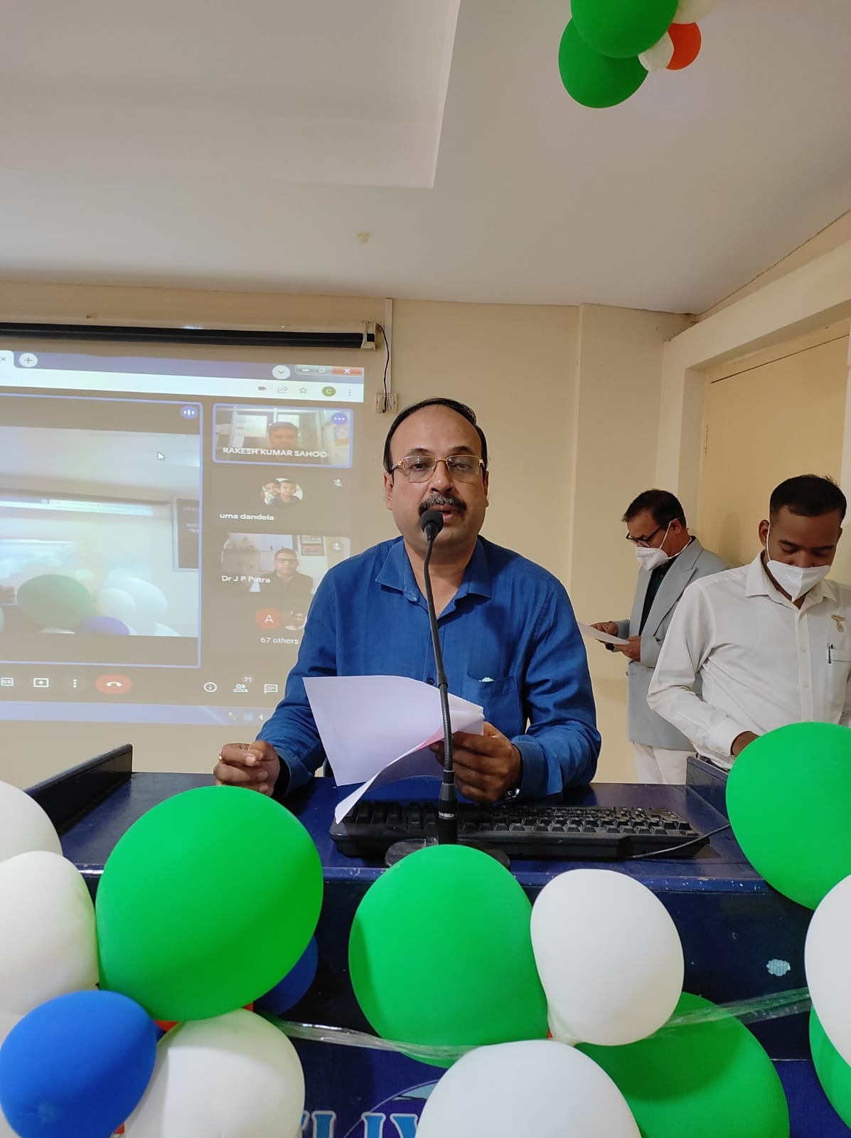 Inaugural Session of National Level webinar on the topic ‘Key technology in wireless communication: AI (Artificial Intelligence) the frontliner’ organized on 11th February 2022, through Google Meet in which Prof. (Dr.) J. P Patra, Professor, SSIPMT, Raipur, CSVTU, Bhilai, Chhattisgarh, joined as Chief Resource Person. In his address during the first technical session, he discussed how artificial intelligence leverages computers and machines to mimic the problem-solving and decision-making capabilities of the human mind. The human approach to artificial intelligence is going to touch bearers in every aspect of our lives in the days ahead. At its simplest form, it is a field, which combines computer science and robust datasets, to enable problem-solving in numerous real-world applications. In technical session II, one national level quiz was conducted.
At the beginning of the inaugural session, welcome Address was given by Prof. (Dr.) Loknath Sarangi, Convener - NWKTWC – 2022. In his address Prof. (Dr.) Sadasiv Dash, Registrar  COEB, Address by Prof. (Dr.) Subrat Kumar Mohanty, Principal COEB, and Address by Prof. (Dr.) Sujit Kumar Khuntia, Dean R&D, COEB explained about the utilities of wireless communication and relevance of artificial intelligence. At the end, the vote of thanks proposed by Prof. Snehasis Dey, Convener - NWKTWC – 2022. Around 80 students, research scholars, and faculties from numerous institutes of India have participated in this webinar.
