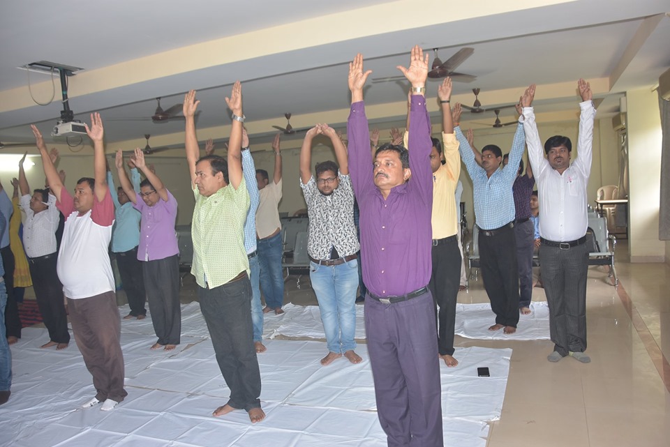 Koustuv Group celebrates the fifth annual International Day of Yoga at the College of Engineering Bhubaneswar (COEB) on Friday, 21 June 2019