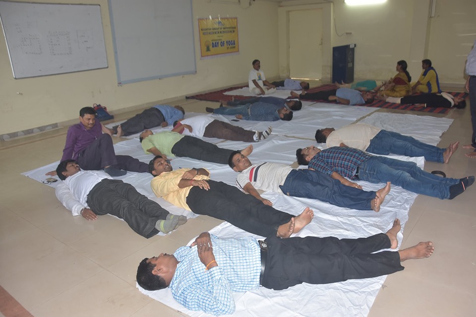 Koustuv Group celebrates the fifth annual International Day of Yoga at the College of Engineering Bhubaneswar (COEB) on Friday, 21 June 2019