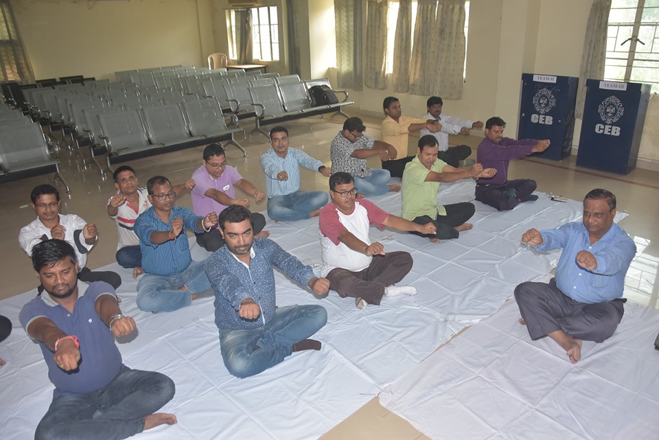 Koustuv Group celebrates the fifth annual International Day of Yoga at the College of Engineering Bhubaneswar (COEB) on Friday, 21 June 2019